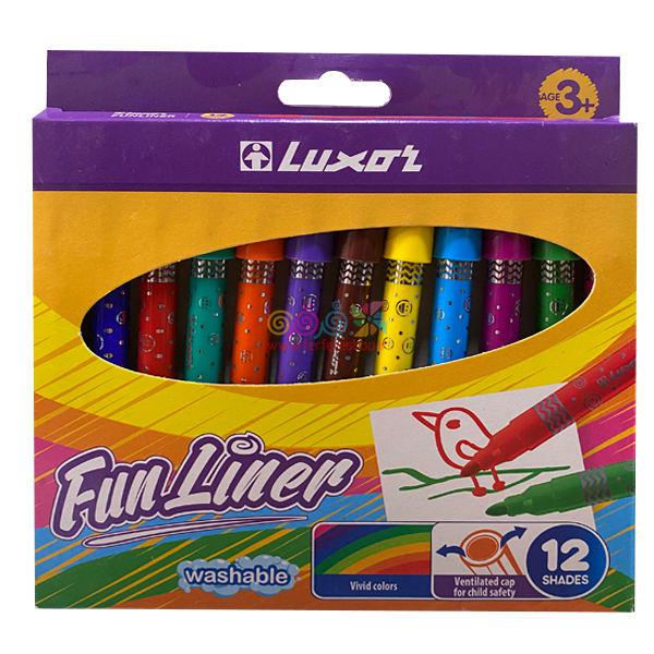 ماژیک نقاشی 12رنگ لوکسور12WT قابل شستشو