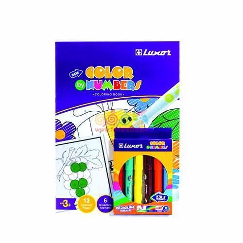 ماژيک نقاشي 6رنگ + دفتر 6108 لوکسور