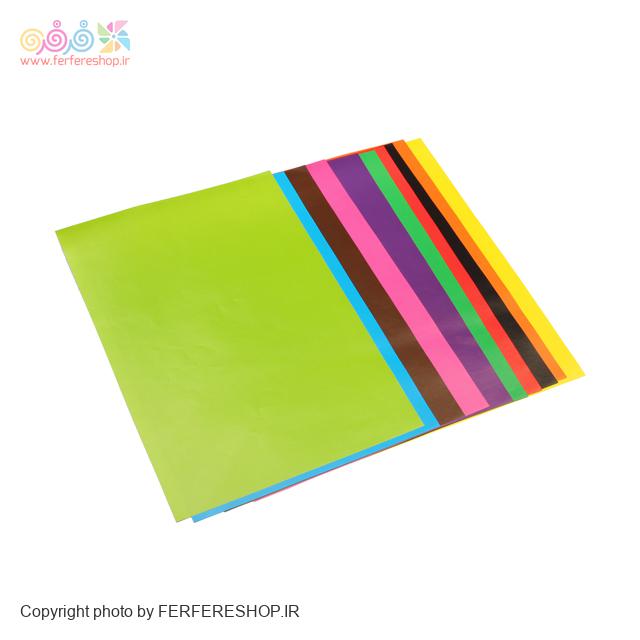 کاغذرنگي A4 (10رنگ) بسته 10برگي ايراني